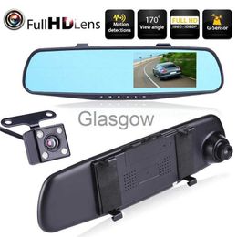 Car DVRs 45"IPS Screen Car Dvr Mirror Dash Camera Dash Cam Dual Lens Car Camera Full Hd Drive Recorder Stream RearView Mirror x0804 x0804