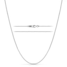 Chains Vonmoos Sterling Silver 925 Necklace For Women Jewelry Man Neck Chain 1mm Thin Gift Decoartion Accessories Aesthetic