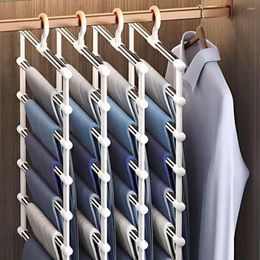 Hangers Multi-Layer Trouser Necktie Rack Special Stainless Steel Hanging Hanger No Crease 4/6 Layers Clothes Closet