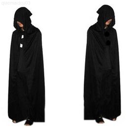 Theme Costume Adult Halloween Vampire Comes Women Men Gothic Hooded Cloak Wicca Robe Medieval Witchcraft Larp Cape Scary Comes L230804