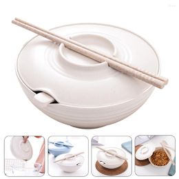 Bowls Instant Noodle Bowl Chopstick Rice Udon Ramen Chopsticks Choptick Spoon Bamboo Noodles Salad Lid