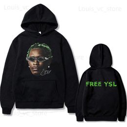 Rapper Concert Young Thug Thugger Slime Season Hoodie Green Rare Hip Hop Print Hoodies Mens Rap Clothes Men Oversized Sweatshirt T230806