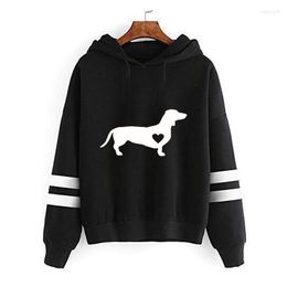 Women's Hoodies Dachshund Dog Graphic Letter Print Sweatshirt For Female Spring Animal Lover Gift Women Femmes Splice Sweatshirts