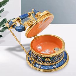 Jewellery Pouches Vintage Box Trinket Decoration Enamelled Case For Women Girls