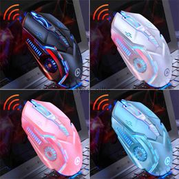 Mice 3200dpi Wireless Mouse for PC Gaming Mouse Ergonomic Mice with LED Backlit Mice Rechargeable Gamer Mouse for Computer Laptop X0807