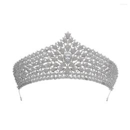 Headpieces Big Cubic Zirconia Princess Tiara Diadem For Bridal Wedding Hair Jewellery Accessories Hairpieces CH10245