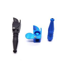 Metal Smoking Hand Pipes Dry Herb Tobacco with Bottle Opener and Smoke Pipe 2 in 1 Cigar Device