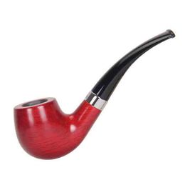 Latest Solid Wood Smoking Pipe Gift Box Black red Patterns Pot Hand Tobacco Cigarette Herbal Filter Tips Pipes Tool Accessories