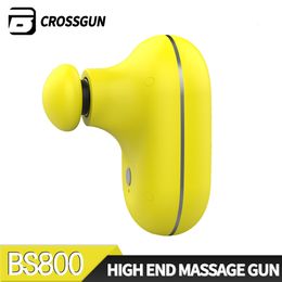 Full Body Massager CROSSGUN Cute Mini Massage Gun Electric Portable For Deep Muscle Relaxation Neck Back Foot Leg Shoulder Small 230807