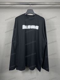 xinxinbuy Men designer Tee t shirt 23ss Paris destroyed Letter Printing short sleeve cotton women BROWN black XS-2XL