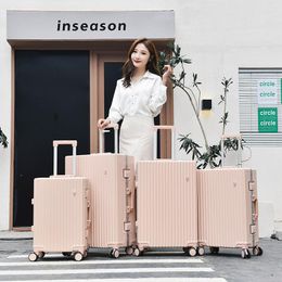 Suitcases Small Fresh Suitcase Candy-colored 20 Inch Female Ins Student Light Male 26 Password Walizka Luggage