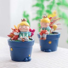 Planters Pots Kartun Pangeran Resin Pot Bunga Atas Pot Sukulen Tanaman Pot Bunga Grosir