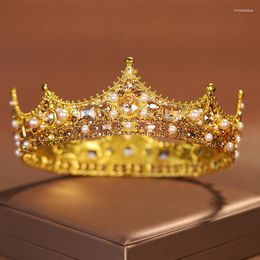 Hair Clips Round Crown Shine Medieval Wedding Accessories True Beauty Bride