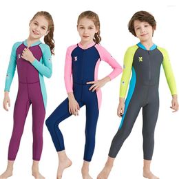 Women's Swimwear Girls Boys One-Piece Swimsuits Children Rash Guards Lycra Suit Surfing Clothes Snorkelling Kayaking 1mm Premium Kids Wetsuit