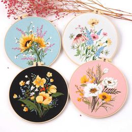 Chinese Products Embroidery With and Instructions for Beginners Adults Cross Stitch Kits With Embroidery Clothes Embroidery Hoops