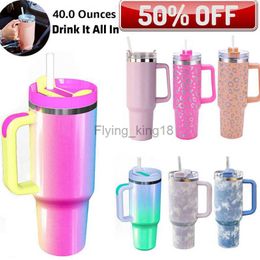 40oz Tumbler Stainless Steel Insulated Travel Car Coffee Mug with Straw Lid Thermos Vacuum Cups Keep Cold and Hot Leak Proof HKD230807