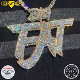 Pendant Necklaces Custom Free Stitching Style Letter Name Men Hip Hop Necklace Full Zircon Customised Rock Rapper Jewellery S925 230807