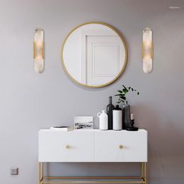 Wall Lamps Modern Minimalist Postmodern Natural Marble Living Room Lights Hardware Bedside Bedroom Study Entrance Lighting