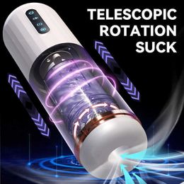 Massager Automatic Male Sucking Masturbator Cup Vagina Masturbation Blowjob Telescopic Rotating Sucktion Machines Adult Men