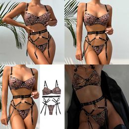 NXY Leopard Fetish Lingerie Push Up Bra Sexy Outfit Naked Women Without Censorship Underwear Erotic Delicate Bilizna Set Female Bra 230717