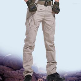 Men's Pants Tactical Urban Cargo Men Combat SWAT Army Military Quick Dry Multi-Pocket Stretch Wear-Resistant Waterproof Trousers