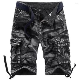 Men's Shorts Workwear Cotton Camouflage Loose Five Point Multi Bag Pants European And American Fashion Trends