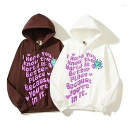 High Quality Men's Hoodies High Quality Punk Ladies Letters Printed Sweatshirt Men Vintage Loose Harajuku Gothic Grunge Y2k Women's Streetwear