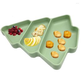 Bowls Divided Plates For Toddlers Silicone Feeding Plate Christmas Tree Shape Baby Self With 3 Compartments
