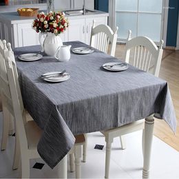 Table Cloth Contracted Yarn-dyed Cotton Plain Solid Color Rectangular Tablecloths_Jes2844