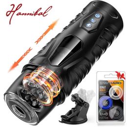 Massager Hannibal 7 Thrusting Rotating with Strong Suction Cup for Penis Stimulation Masturbator Adult Men