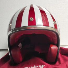 motocross helmets MASEI ruby vintage helmet half helmet open face ABS casque motocross 501 Red168l