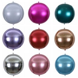 20pcs/lot 10 Inch 4D Balloons Foil Mylar Sphere Round Aluminium Foil Balloons Baby Shower Gender Reveal Wedding Birthday Engagement Party Decoration Supplies HW0073