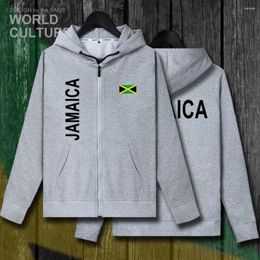 Men's Hoodies Jamaica JAM Jamaican Mens Fleeces Sweatshirt Winter Zipper Cardigan Men Jackets And Coat Tracksuit Clothes 2023