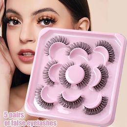 Reusable Handmade DD Curled Eyelashes Messy Crisscross Multilayer Thick Curly Fake Lashes Extensions Naturally Soft Light DHL