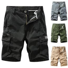 Men's Pants Mens Cargo Canvas Summer Man Shorts Casual Men Relaxed Fitting