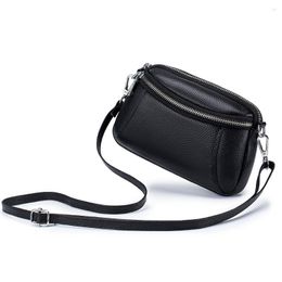 Duffel Bags A686 Lady Simple Versatile Practical Structure First Layer Cow Leather Zipper Open Single Shoulder Duffles Crossbody Travel