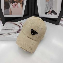 Designer Hats Retro Washed Cotton Baseball Cap Men Women Letter Embroidery Hip Hop Hat Unisex Spring Summer Adjustable Snapback Sports Caps