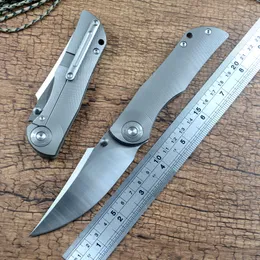 TWO SUN TS269 Folding Knife Outdoor Camping Hunting D2 Blade Ceramic Ball Bearing EDC Hand Tool Titanium Alloy Handle