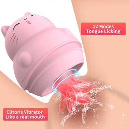 Rose Licking Vibrators Female Tongue Clitoris Vacuum Stimulator Vagina Massager Adults Goods for Women