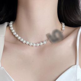 Temperament French Pearl Necklace Ladies Luxury number 5 pendant necklace attended the evening with dress Jewellery clavicle chain