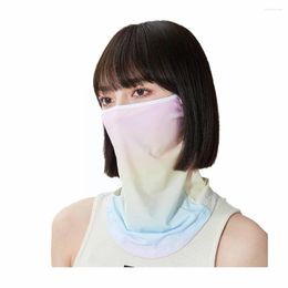 Bandanas Summer Silk Sunscreen Mask Men Women Face Neck Quick Cover Hanging Anti-UV Protection Headband Sun Ear Dry Scarf Breath A8C9