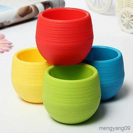 Planters Pots Ramah Lingkungan Berwarna-warni Mini Plastik Tanaman Pot Bunga Taman Rumah Kantor Penanam Sukulen Pot Tanaman Pot R230807