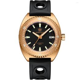 Wristwatches STEELDIVE Mens Diver Watches Bronze Diving 500m Waterproof Automatic Mechanical Wristwatch BGW9 Luminous Sapphire Crystal NH35