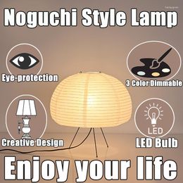 Table Lamps Noguchi Style Lamp Akari Rice Paper Japanese Desk Bedside Creative Design For Bedroom Office Studying