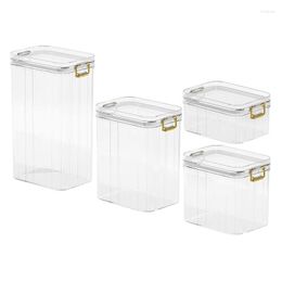 Storage Bottles Clear Jars Portable Food Canisters Stackable Nuts Box Sealed Jar Damp Proof Airtight Coffee Beans For Kitchen Pantry