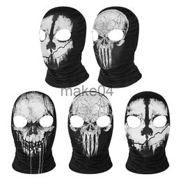 Party Masks Motorcycle Skull Mask Ghosts Caps Balaclava Bike Motocross Headgear Men Women War Game Cosplay CS Headwear Halloween Party Masks J230807