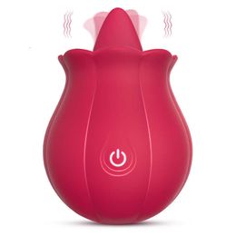 Licking Vibrator Clitorl Stimulator Rose Shape Clit Nipper Massage Masturbator Women Female Powerful Vibrating Mini