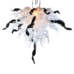 Modern Black And White Chandelier for Dining Room Luxury Ceiling Lights Hanging Pendant Lamp Fixture Home Decor