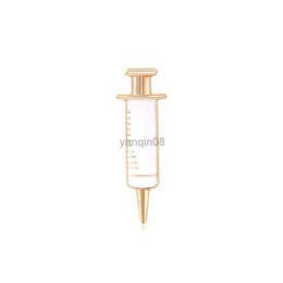 Pins Brooches DCARZZ Medical Syringe Lapel Pins Gift Doctor Nurse Christmas Trendy Jewelry Enamel Brooch Pin Metal Women Accessories HKD230807