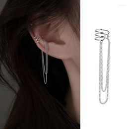 Backs Earrings Simple Ear Clip Earring For Women 1PC Multilayer Long Tassel Chain Cuff Bone Non Piercing Earing Accessories Jewellery EF034